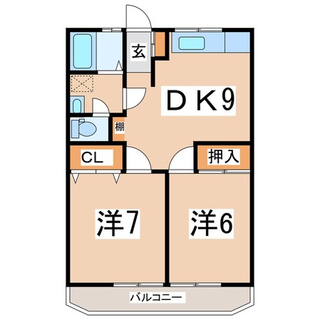 郡山駅 バス19分  成山公園前下車：停歩4分 2階の物件間取画像